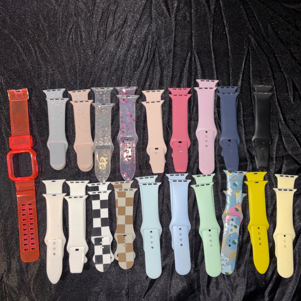 Apple Silicone and Designer Replacement Watch Bands - Mixed Colors